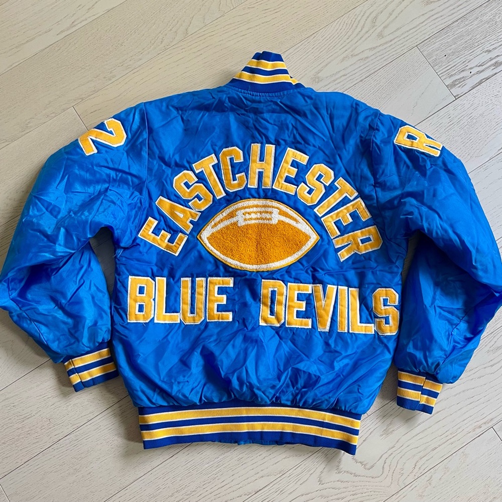 Vintage Birdie Richard Leslie Eastchester Blue Devils Embroidered Varsity Jacket